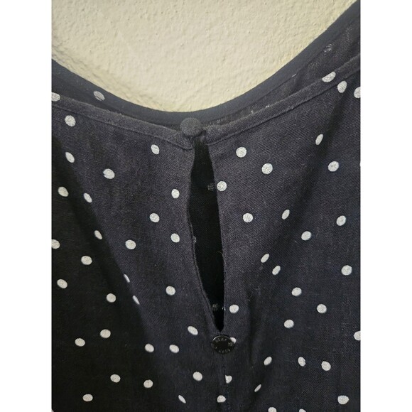 Roxy Polk A Dot Blk White Wide-Leg Jumpsuit M - Picture 6 of 6